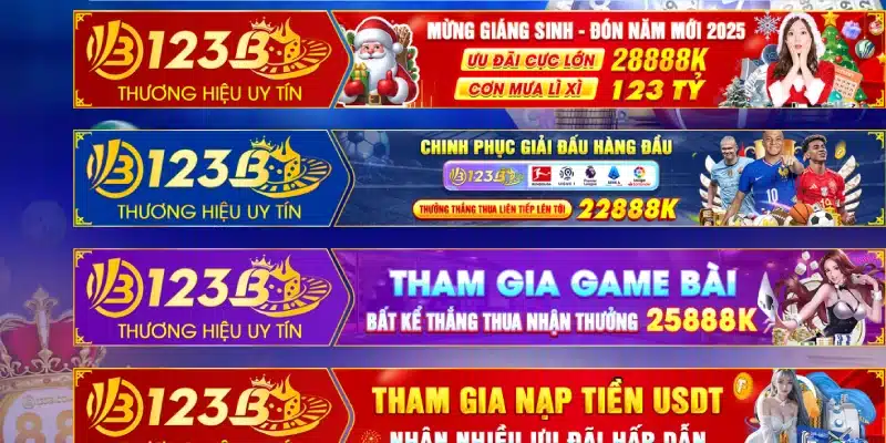 Nhà cái 123 B triển khai nhiều khuyến mãi tặng người chơi